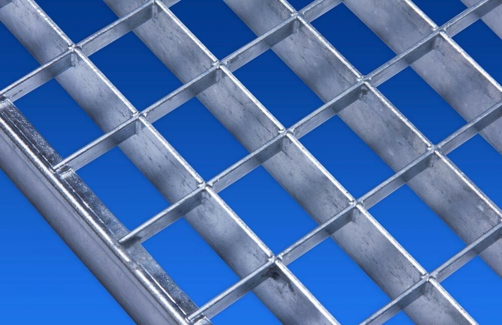 Industrial grating 490x490mm galvanized mesh size 30x30mm height 30mm without frame